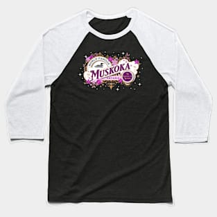 Muskoka Vintage (Pink) Baseball T-Shirt